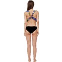 Beauty Stained Glass Castle Building Low Cut Ruffle Edge Bikini Top View4