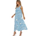 Dentist Blue Seamless Pattern V-Neck Sleeveless Loose Fit Overalls View2
