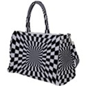 Optical-illusion-chessboard-tunnel Duffel Travel Bag View1