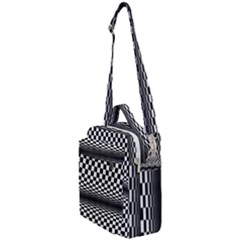 Art-optical-black-white-contrast Crossbody Day Bag by Bedest