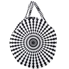 Starburst-sunburst-hypnotic Giant Round Zipper Tote