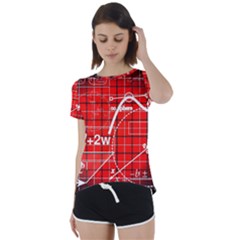 Geometry-mathematics-cube Short Sleeve Open Back T-shirt