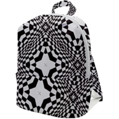 Tile-repeating-pattern-texture Zip Up Backpack