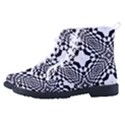 Tile-repeating-pattern-texture Kid s High-Top Canvas Sneakers View2