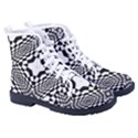 Tile-repeating-pattern-texture Kid s High-Top Canvas Sneakers View3