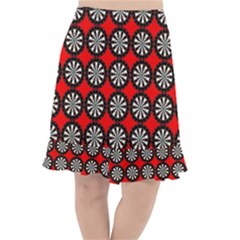 Darts-dart-board-board-target-game Fishtail Chiffon Skirt