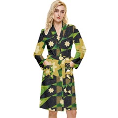 Background-batik 02 Long Sleeve Velvet Robe