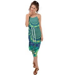 Fractal Waist Tie Cover Up Chiffon Dress