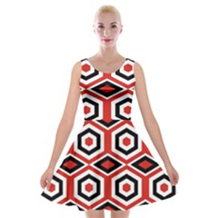 Motif-20 Velvet Skater Dress