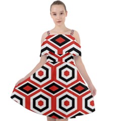 Motif-20 Cut Out Shoulders Chiffon Dress