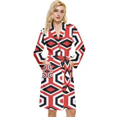 Motif-20 Long Sleeve Velvet Robe