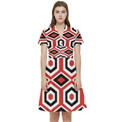 Motif-20 Short Sleeve Waist Detail Dress