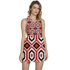 Motif-20 Sleeveless High Waist Mini Dress
