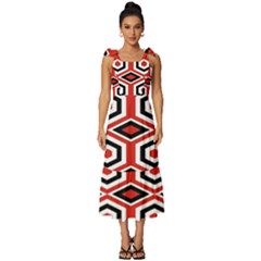 Motif-20 Tie-strap Tiered Midi Chiffon Dress