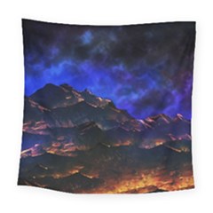 Landscape-sci-fi-alien-world Square Tapestry (large)