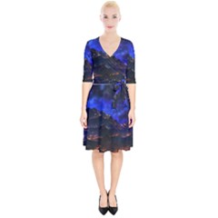 Landscape-sci-fi-alien-world Wrap Up Cocktail Dress