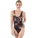 Library-tunnel-books-stacks High Leg Strappy Swimsuit View1