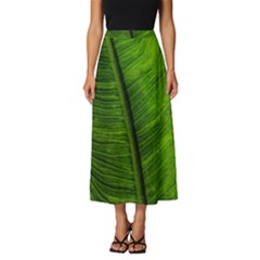 Green-leaf-plant-freshness-color Classic Midi Chiffon Skirt