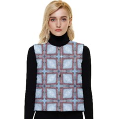 Pattern-cross-geometric-shape Women s Button Up Puffer Vest