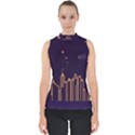 Skyscraper Town Urban Towers Mock Neck Shell Top View1