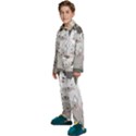 Cute Cats Seamless Pattern Kids  Long Sleeve Velvet Pajamas Set View2