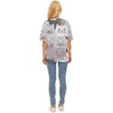 Cute Cats Seamless Pattern Oversized Basic T-Shirt View4