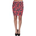 Letters Alphabet Typography Texture Bodycon Skirt View1