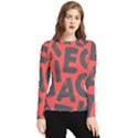 Letters Alphabet Typography Texture Women s Long Sleeve Rash Guard View1