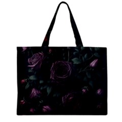 Rose Flower Plant Zipper Mini Tote Bag