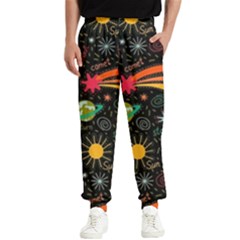 Space Seamless Pattern Men s Elastic Waist Pants
