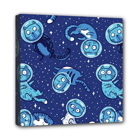 Cat Spacesuit Space Suit Astronauts Mini Canvas 8  X 8  (stretched)