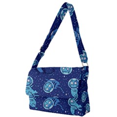 Cat Spacesuit Space Suit Astronauts Full Print Messenger Bag (l)