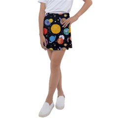 Circle Illustration Space Art Cute Pattern Kids  Tennis Skirt