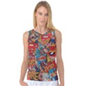 Comic Cartoon Pattern Women s Basketball Tank Top View1