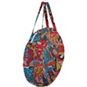 Comic Cartoon Pattern Giant Round Zipper Tote View3