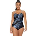 Smoke-flame-dynamic-wave-motion Retro Full Coverage Swimsuit View1