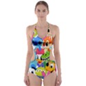 Illustration Cartoon Character Animal Cute Cut-Out One Piece Swimsuit View1