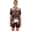 Samurai Katana Warrior Satin Short Sleeve Pajamas Set View1