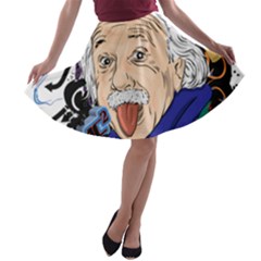 Albert Einstein Physicist A-line Skater Skirt