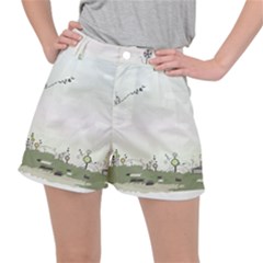 Abstract-background-children Women s Ripstop Shorts