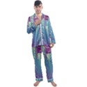 Non-seamless-pattern-background Men s Long Sleeve Satin Pajamas Set View1