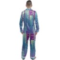 Non-seamless-pattern-background Men s Long Sleeve Satin Pajamas Set View2