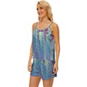 Non-seamless-pattern-background Satin Pajama Short Set View2