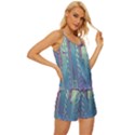 Non-seamless-pattern-background Satin Pajama Short Set View3