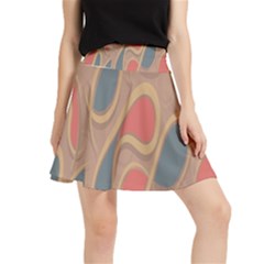 Background-abstract-non-seamless Waistband Skirt