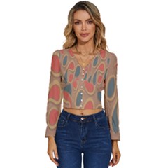 Background-abstract-non-seamless Long Sleeve V-neck Top