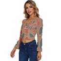 Background-abstract-non-seamless Long Sleeve V-Neck Top View2