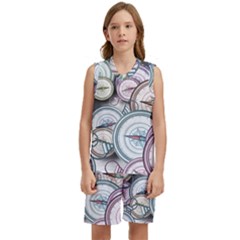 Compass-direction-north-south-east Kids  Basketball Mesh Set