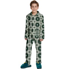 Pattern-design-texture-fashion Kids  Long Sleeve Velvet Pajamas Set