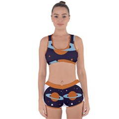 Planet-orbit-universe-star-galaxy Racerback Boyleg Bikini Set